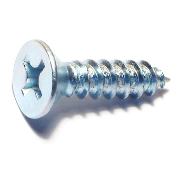 Midwest Fastener Sheet Metal Screw, #14 x 1 in, Zinc Plated Steel Flat Head Phillips Drive, 20 PK 63675 - main